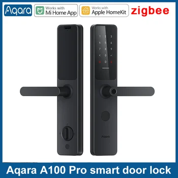 Безплатен DHL Aqara Интелигентна Система за Заключване на вратите A100 Pro Приложение За Заключване на Пръстови Отпечатъци Bluetooth Парола NFC 7 Начина За Отключване на Mi Home Iphone HomeKit