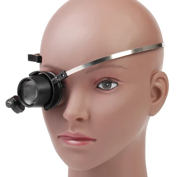 Регулируема инструмент за ремонт на часовници, бижута, защитно лупа, двойна превръзка на главата, очила с леща, led лупа, очила