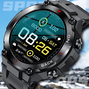 Нови GPS позициониране часовници мъжки военни спорт на открито, фитнес гривна смарт часовници монитор здравето 5ATM Водоустойчив умен часовник за гмуркане