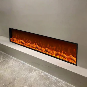 Електрическа камина Вградена европейският модел на Електронно оборудване за украса на дома с имитация на пламъка