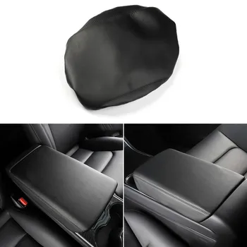 1 * Черен автомобилен подлакътник, защитно покритие, кожена вътрешен подлакътник за Tesla, модел 3 2021, висококачествени аксесоари за автомобили