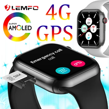 LEMFO AMOLED LTE 4G GPS Смарт часовници за мъже и жени с вашата СИМ-карта WiFi 4G 64G Smartwatch 800mAh Четириядрен BT5.2 2,0 