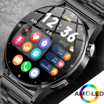 Спортни Часовници За Мъже Смарт Часовници AMOLED HD Екран С висока Температура на Тялото Ai Smart Voice Smartwatch 2023 Bluetooth Покана Clock