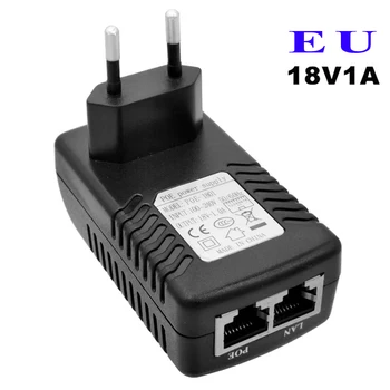 18V1A POE инжектор Ethernet ВИДЕОНАБЛЮДЕНИЕ захранващ Адаптер 18 W Импулсно Захранване за IP камери POE Switch захранващ Адаптер EU AU US UK
