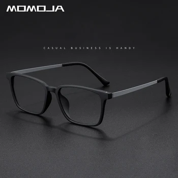 MOMOJA Ретро мода ультралегкие точки от чист титан TR90, рамки за очила по рецепта, мъжки и дамски очила 9822