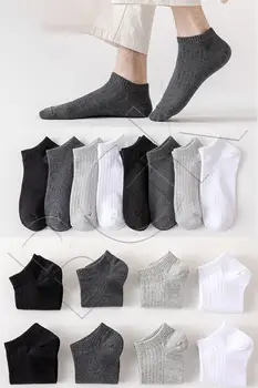 5 чифта памучни чорапи унисекс чорапи до глезена, модерни нови сладки чорапи, дишащи летни чорапи, нова тенденция, високо качество