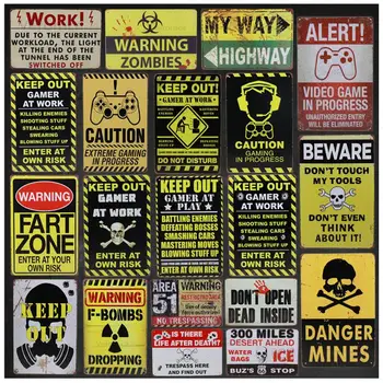 Метална табела, реколта метални ретро-стикери, табели, тенекеджия знаци, предупредителни знаци 