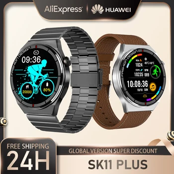 Huawei SK11 Plus умни часовници мъжки Bluetooth Предизвикателство NFC Бизнес наблюдение на нивото на кислорода в кръвта безжична зареждане дамски часовник серия 8 2023