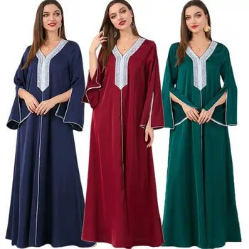 Марокански жени, мюсюлманската рокля Макси Абайя от Дубай, ислямски кафтан, вечерна рокля, Джилбаб, индийското рокля, жена