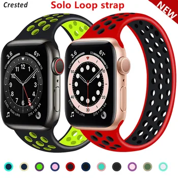 Каишка Solo Loop за Apple Watch Band 45 мм 41 мм 44 мм 40 мм 42 мм и 49 мм и Дишаща гривна correa iWatch Series 8 7 3 4 5 SE 6 ultra